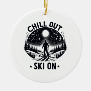 Décoration En Céramique Détendez-vous Ski sur