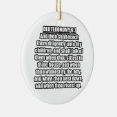 Décoration En Céramique Deutéronome 6:7 KJV Bible Verse (Droite)