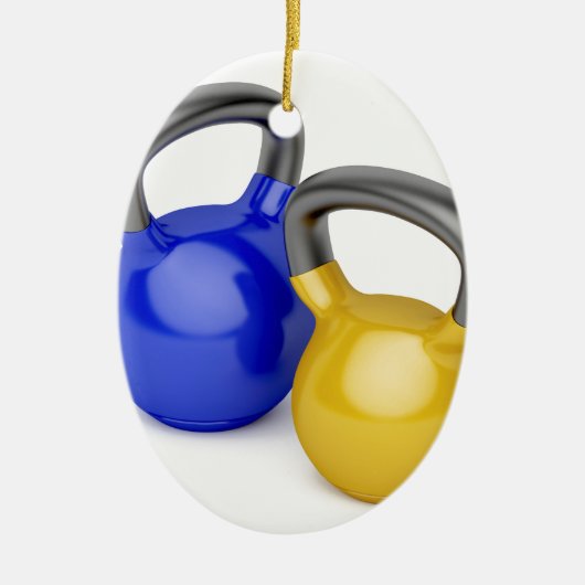 Décoration En Céramique Deux kettlebells (Devant)