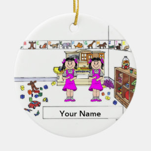 Décoration En Céramique Deux soeurs