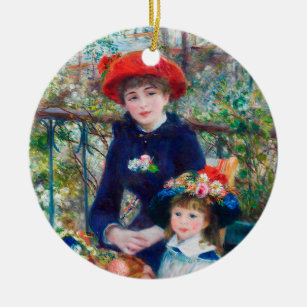 Décoration En Céramique Deux Soeurs - Renoir Impressionniste Peinture 1881