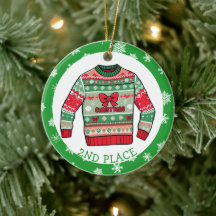 Deuxième place gagnant du pull moche de Noël