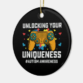 Décoration En Céramique Déverrouiller votre jeu d'autisme unique (Gauche)