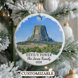 Décoration En Céramique Devil's Tower monument national personnalisé, Wyom
