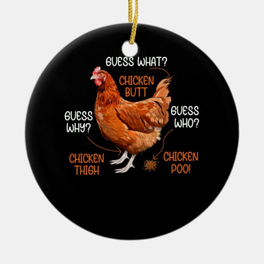 Décoration En Céramique Devinez Ce Que Poulets Mais Devinez Pourquoi Poule (Devant)