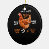 Décoration En Céramique Devinez Ce Que Poulets Mais Devinez Pourquoi Poule (Gauche)