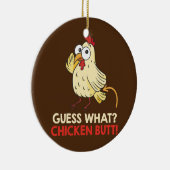 Décoration En Céramique Devinez quel éleveur de poulets Bouton de poulet (Droite)
