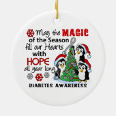 Décoration En Céramique Diabète de pingouins de Noël (Dos)