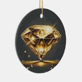 Décoration En Céramique Diamant jaune et conception des vagues d'eau (Droite)