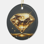 Décoration En Céramique Diamant jaune et conception des vagues d'eau (Gauche)