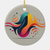 Décoration En Céramique Diamant jaune et conception des vagues d'eau (Dos)