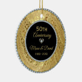 Décoration En Céramique Diamants et Gold Silver Heart (Droite)