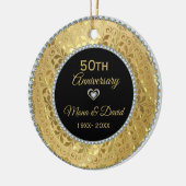 Décoration En Céramique Diamants et Gold Silver Heart (Gauche)