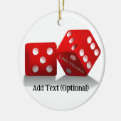 Décoration En Céramique Dice rouge de Las Vegas (Gauche)