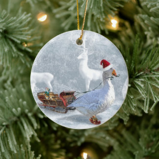 Décoration En Céramique Die Weihnachtsgans