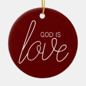 Décoration En Céramique Dieu est amour chrétien moderne (Devant)