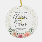 Décoration En Céramique Dieu vous bénisse Noël baptême (Devant)