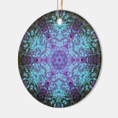 Décoration En Céramique Digital Mandala Green Blue et violet (Gauche)