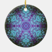 Décoration En Céramique Digital Mandala Green Blue et violet (Dos)