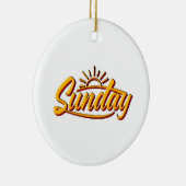 DÉCORATION EN CÉRAMIQUE DIMANCHE MEILLEUR ÉTÉ (Droite)