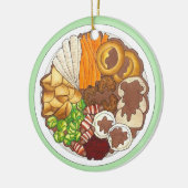 Décoration En Céramique Dîner de Noël UK Festive British Food (Gauche)