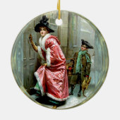 Décoration En Céramique Dîner de Noël victorien (Dos)