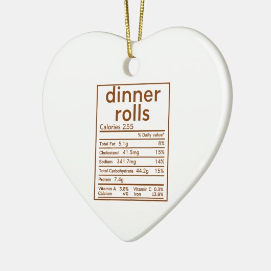 Décoration En Céramique dîners informations nutritionnelles (Gauche)