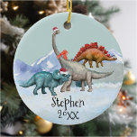 Décoration En Céramique Dinosaur Noël Jurassique Aquarelle Nom<br><div class="desc">Cette conception peut être personnalisée dans la zone fournie en modifiant la photo et/ou le texte. Vous pouvez également le customiser en cliquant sur Personnaliser ce Modèle, puis en choisissant l'option cliquer pour customiser et supprimer ou modifier la couleur de l'arrière - plan, ajouter du texte, modifier la couleur ou...</div>