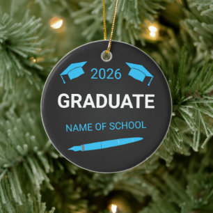 Décoration En Céramique Diplôme de l'école collégiale personnalisé 2026