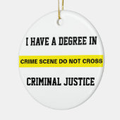 Décoration En Céramique Diplôme en justice pénale (Gauche)