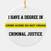 Décoration En Céramique Diplôme en justice pénale (Dos)