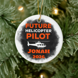 Décoration En Céramique Diplômé futur pilote d'hélicoptère
