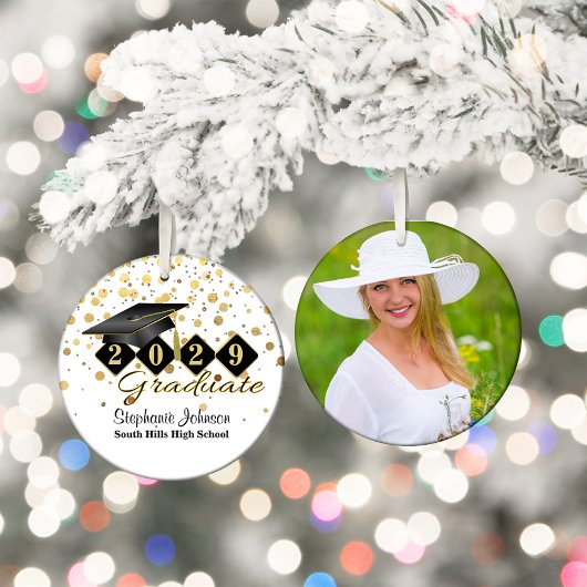 Décoration En Céramique Diplôme noir et or photo