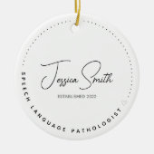 Décoration En Céramique Discours Langue Pathologiste Graduation Noël (Devant)