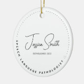 Décoration En Céramique Discours Langue Pathologiste Graduation Noël (Gauche)