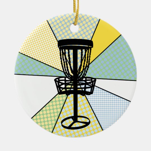 Décoration En Céramique Disque Golf Noël (Devant)