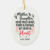 Décoration En Céramique Distance mère et fille personnalisée (Dos)