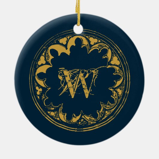 Décoration En Céramique Distressed monogram (Dos)