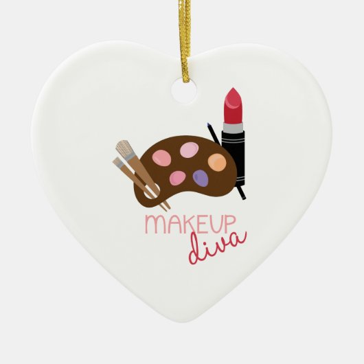 Décoration En Céramique Diva de maquillage (Devant)