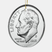 Décoration En Céramique Dixième de dollar des Etats-Unis Roosevelt (Gauche)