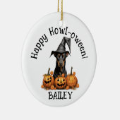 Décoration En Céramique Doberman Chien Halloween (Droite)