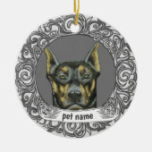 Décoration En Céramique Doberman Loving Memory ornament (Devant)