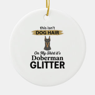 Décoration En Céramique Doberman Pailleté Conception Vintage de Amateur de