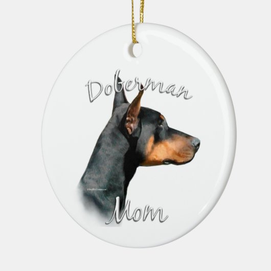 Décoration En Céramique Doberman Pinscher (blk) Maman 2 (Gauche)
