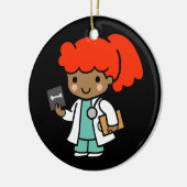 Décoration En Céramique Docteur fille avec Xray (Gauche)