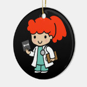 Décoration En Céramique Docteur fille avec Xray (Gauche)