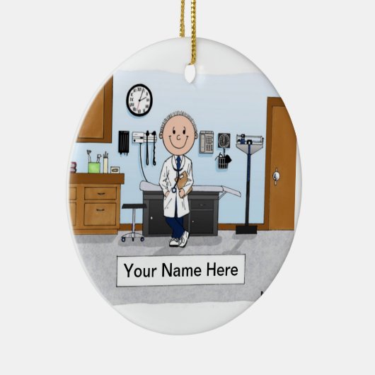 Décoration En Céramique Docteur, Infirmière responsable, Médecin Assistant (Droite)