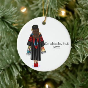 Décoration En Céramique Docteur Latina Diplômé avec un nom personnalisé