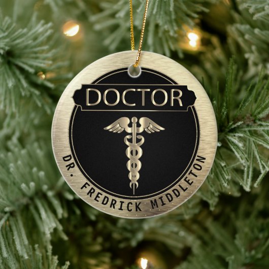 Décoration En Céramique Doctor 👨⚕️ - Black and Gold (Arbre)