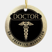Décoration En Céramique Doctor 👨⚕️ - Black and Gold (Devant)